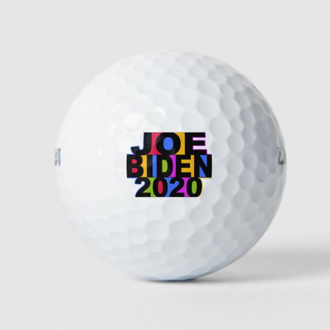 Farbenfrohe JOE BIDEN 2020 Golfbälle (Vorderseite)