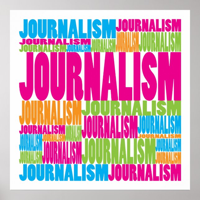 Farbenfrohe Journalisten Poster (Vorne)
