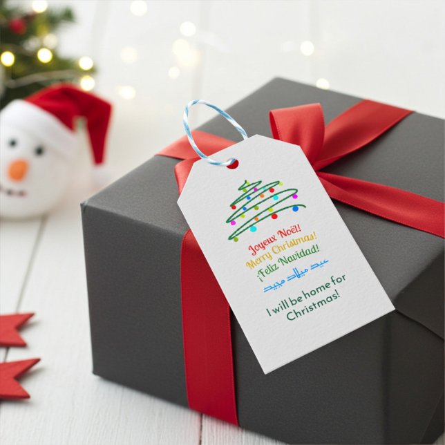 Farbenfrohe Joyous International Frohe Weihnachtsb Geschenkanhänger (Von Creator hochgeladen)