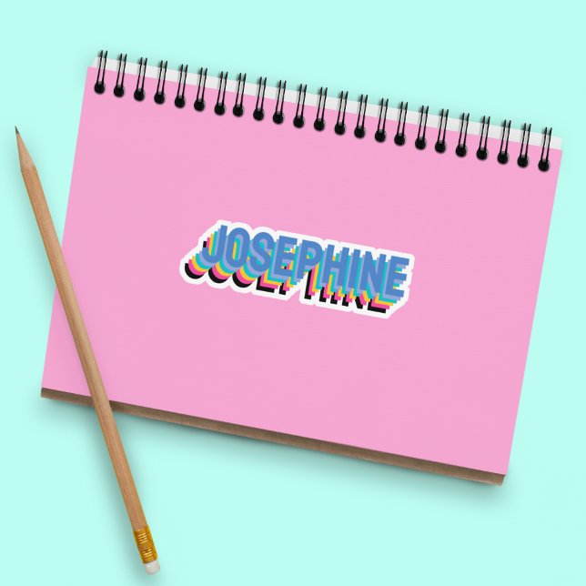 Farbenfrohe junge Mädchen Name Aufkleber (Von Creator hochgeladen)