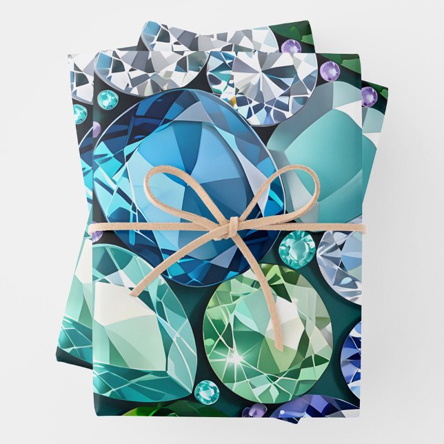 Farbenfrohe Juwel Art Wrapping Paper Sheets Geschenkpapier Set (Von Creator hochgeladen)