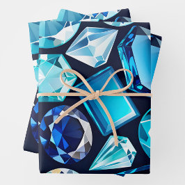 Farbenfrohe Juwel Art Wrapping Paper Sheets Geschenkpapier Set