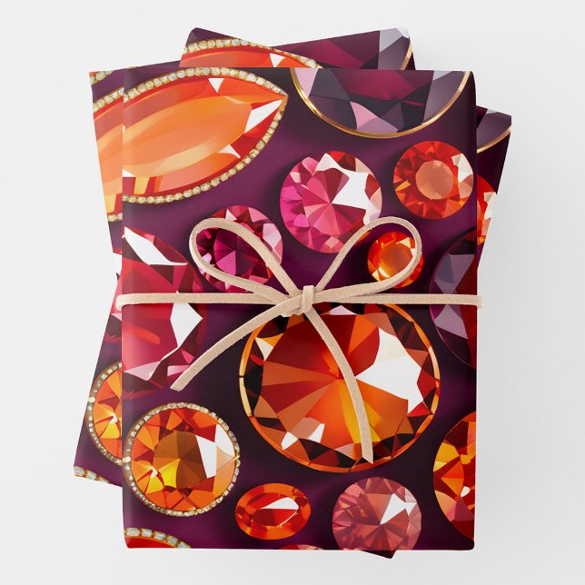 Farbenfrohe Juwel Art Wrapping Paper Sheets Geschenkpapier Set (Von Creator hochgeladen)