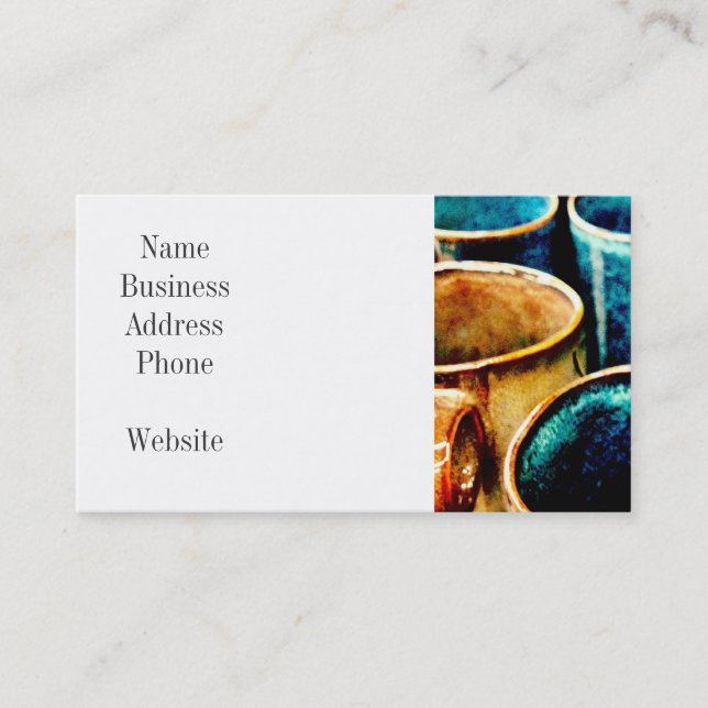 Farbenfrohe Kaffeebeutel für Kaffeeliebhaber Visitenkarte (Vorderseite)