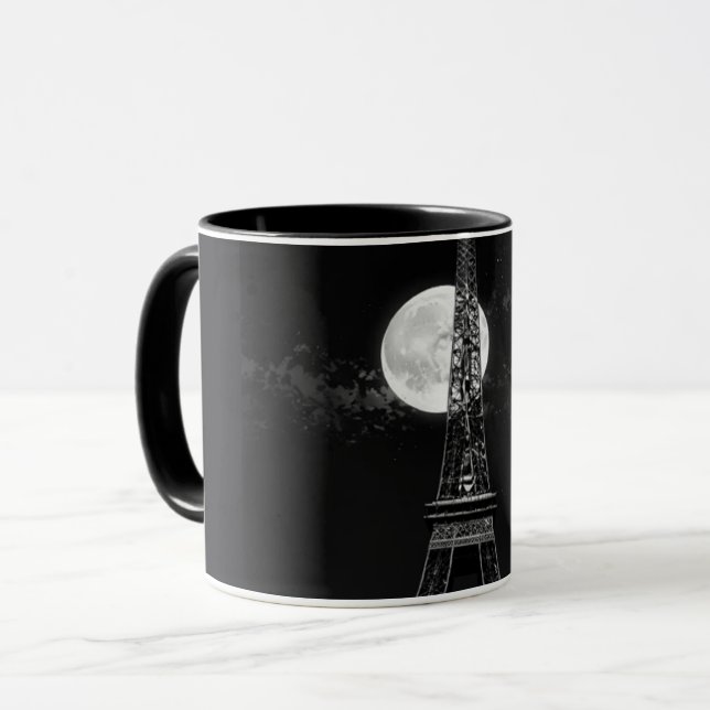 Farbenfrohe Kaffeetasse mit Doodle-Muster | Süße C (Vorderseite Links)