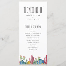 Farbenfrohe Kakti | Wüstenthema | Hochzeitsprogram Programm