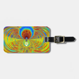 Farbenfrohe Kaleidoskop Kunstdruckerei Gepäckanhänger