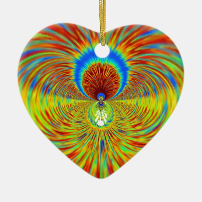 Farbenfrohe Kaleidoskop Kunstdruckerei Keramikornament (Vorne)