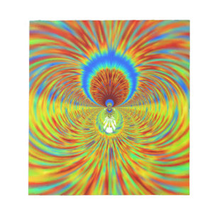 Farbenfrohe Kaleidoskop Kunstdruckerei Notizblock