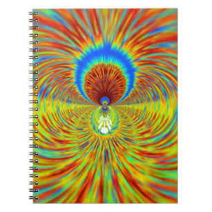 Farbenfrohe Kaleidoskop Kunstdruckerei Notizblock