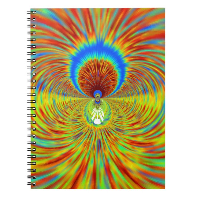 Farbenfrohe Kaleidoskop Kunstdruckerei Notizblock (Vorderseite)