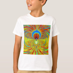 Farbenfrohe Kaleidoskop Kunstdruckerei T-Shirt