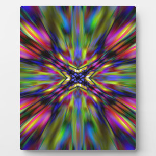 Farbenfrohe Kaleidoskop-Sternexplosion Fotoplatte