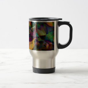 Farbenfrohe, kaleidoskopische Abstrakte Kunst Reisebecher
