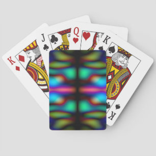 Farbenfrohe Kaleidoskopmuster Spielkarten