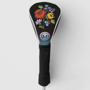 Farbenfrohe Kalocsa Ungarische Volkskunst mit Mono Golf Headcover