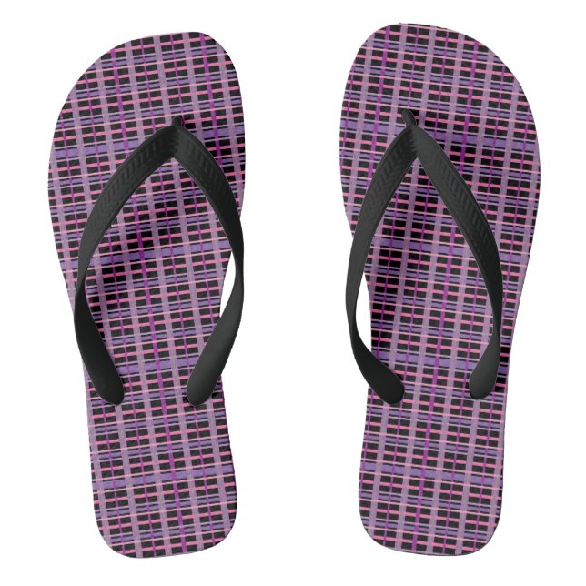 Farbenfrohe Karierte Flip Flops (Fußbett)