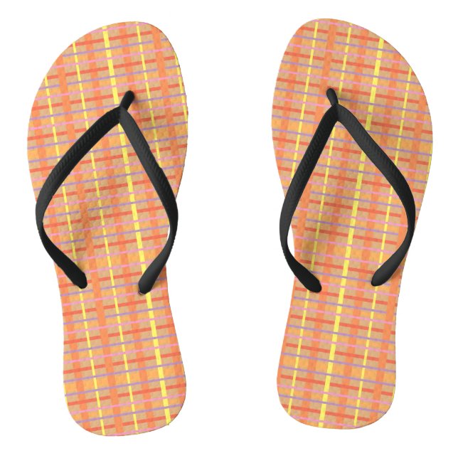 Farbenfrohe Karierte Flip Flops (Fußbett)
