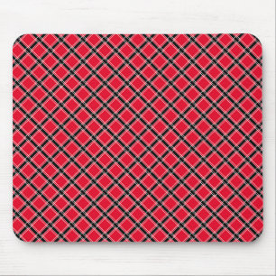 Farbenfrohe karierte Muster in einem schrägen Käfi Mousepad