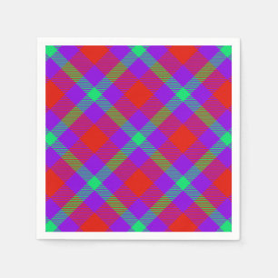 Farbenfrohe Karierte Napkins Serviette