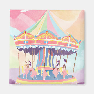 Farbenfrohe Karusselle Magnet - Whimsical Merry-Go