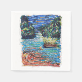 Farbenfrohe Kaskade Serviette