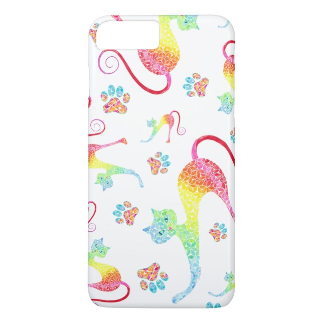 Farbenfrohe Kat iPhone/iPad Gehäuse Case-Mate iPhone Hülle (Rückseite)