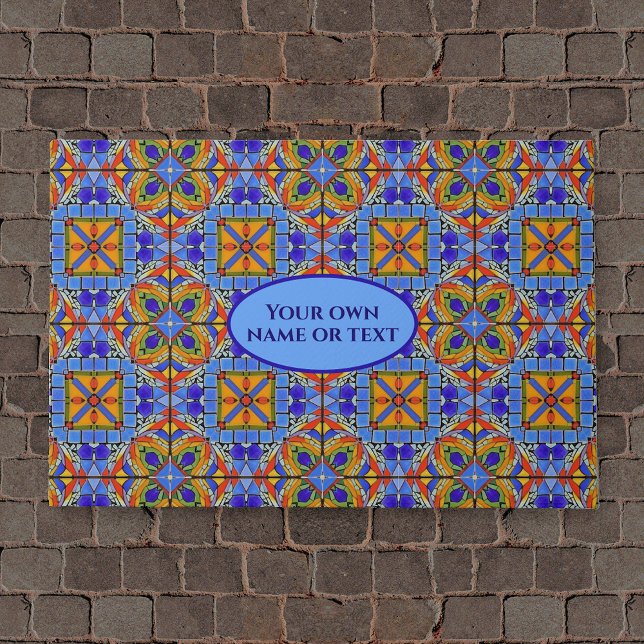 Farbenfrohe Kathedrale Mosaikböden und Ihr Text Fußmatte (Von Creator hochgeladen)