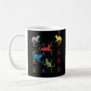 Farbenfrohe Katzen für Katzen- und Katzenliebhaber Kaffeetasse