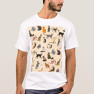 Farbenfrohe Katzen: Unterschiedliches Zuchtmuster T-Shirt