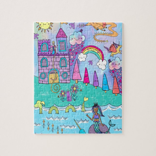 Farbenfrohe Kawaii Magische Fantasie Fairytale Puz (Vertikal)