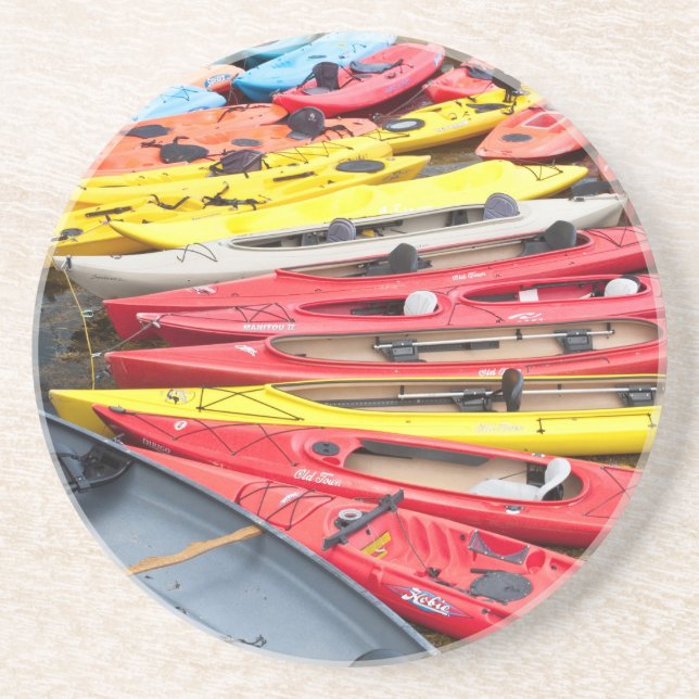 Farbenfrohe Kayaks Untersetzer (Vorne)