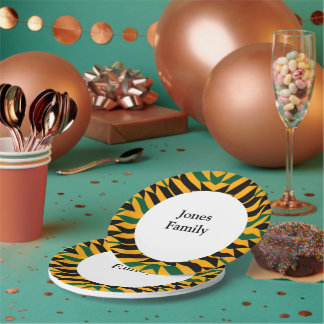 Farbenfrohe Kente Family Wiedersehen Paper Plate Pappteller