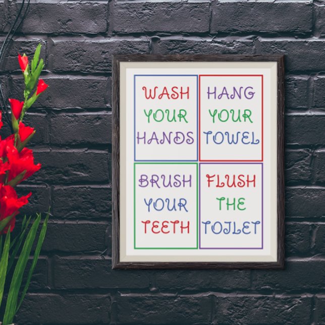 Farbenfrohe Kid's Bathroom Wall Poster (Von Creator hochgeladen)