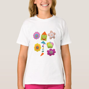 Farbenfrohe Kids Floral T-Shirt Fun Spring Outfit 
