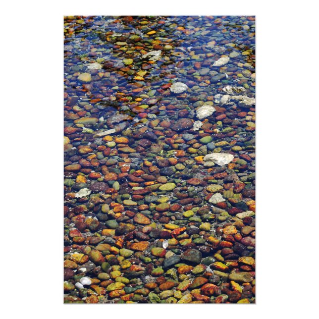Farbenfrohe Kies auf dem Hood Canal Fotodruck (Vorne)