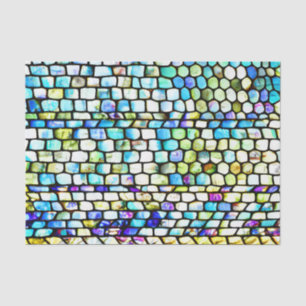 Farbenfrohe Kies Glas-Effekt Decoupage Seidenpapier
