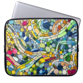Farbenfrohe Kies Mosaik Kunst Laptopschutzhülle