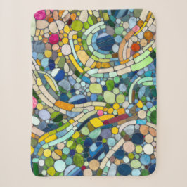 Farbenfrohe Kies Mosaik Kunst Sherpadecke