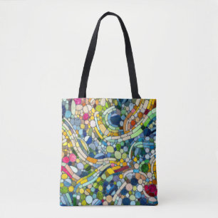 Farbenfrohe Kies Mosaik Kunst Tasche