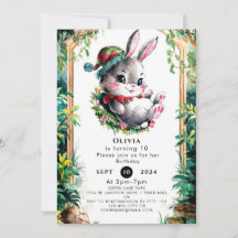 Farbenfrohe Kinder Bunny Birthday