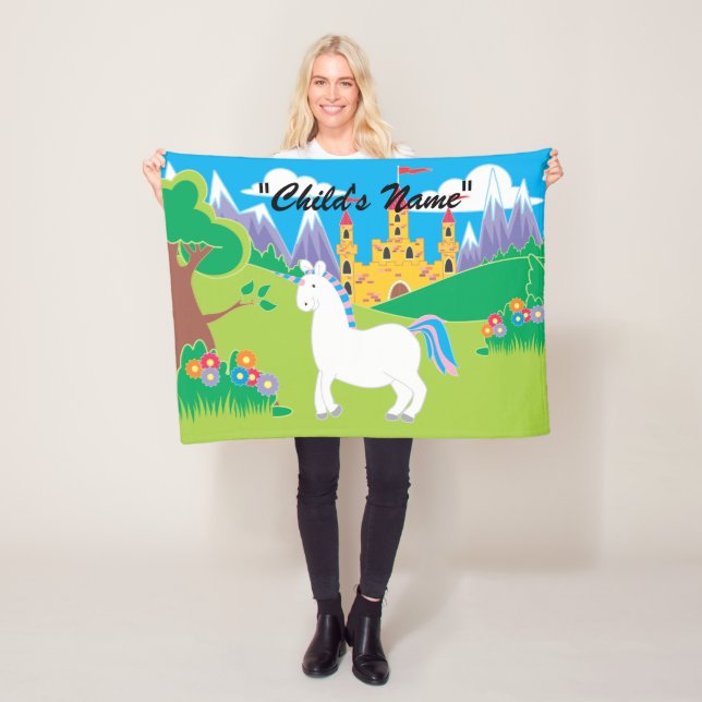 Farbenfrohe Kinderharmonika Design Fleece Blanket (Beispiel)