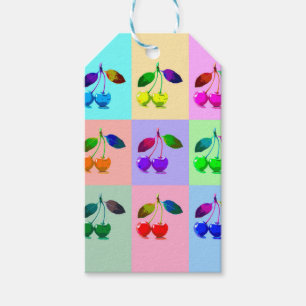 Farbenfrohe Kirchen - Pop Art Geschenkanhänger