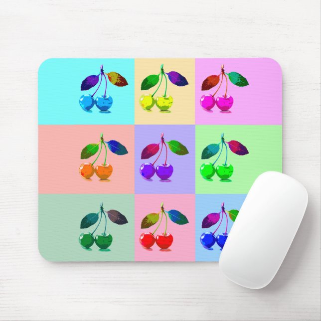 Farbenfrohe Kirchen - Pop Art Mousepad (Mit Mouse)
