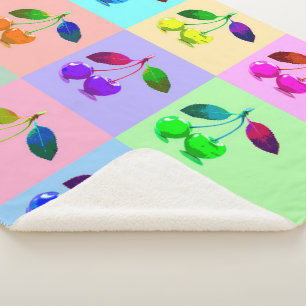 Farbenfrohe Kirchen - Pop Art Sherpadecke