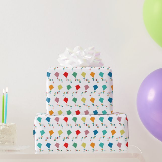 Farbenfrohe Kites Geschenkpapier (Partygeschenke)