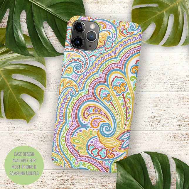 Farbenfrohe Klasse Verziert Paisley Floral Art Mot Case-Mate iPhone Hülle (Von Creator hochgeladen)