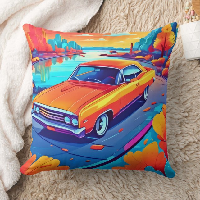 Farbenfrohe Klassik Ride Design Kissen (Decke)