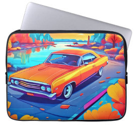 Farbenfrohe Klassik Ride Design Laptopschutzhülle