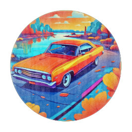 Farbenfrohe Klassik Ride Design Schneidebrett